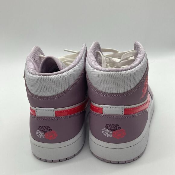 Womens Size 10.5 Nike Air Jordan 1 Mid White Basketball Shoe Sneaker DR0174-500 - Picture 7 of 11